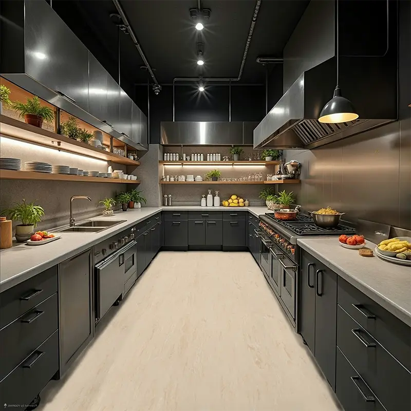 Vinílicos Homogéneo Suelo Vinílico Beige Clavel | Uso Comercial | Intensivo | Resistencia R9 | Oficinas, Tiendas, Hostelería